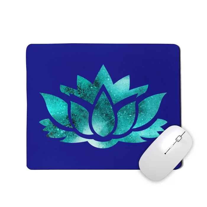 Lotus Flower Yoga Spiritual Dreamy Teal Colorful Gift Mousepad