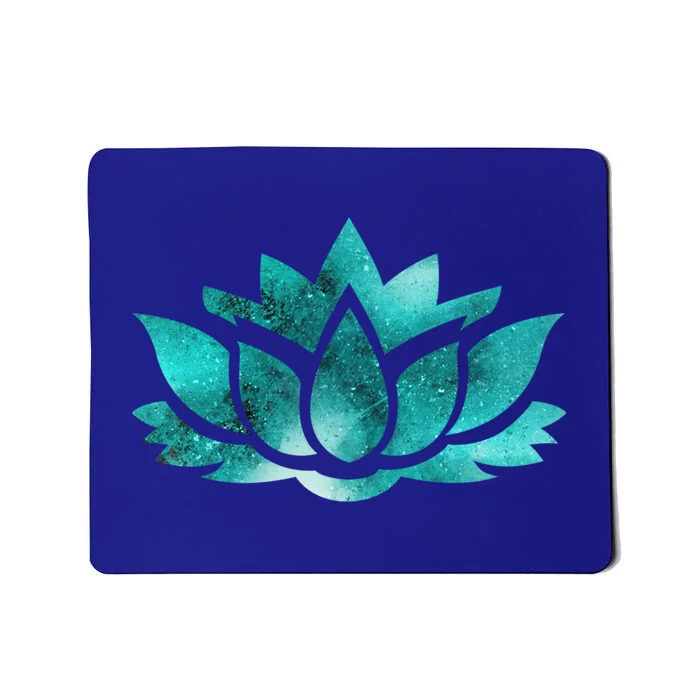 Lotus Flower Yoga Spiritual Dreamy Teal Colorful Gift Mousepad