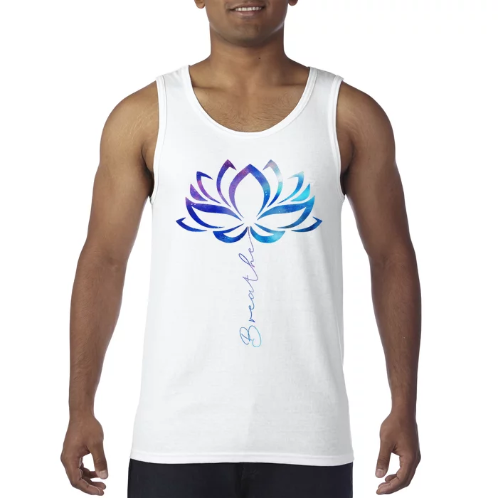 Lotus Flower Yoga Breathe Meditation Gift Peace Love Tank Top