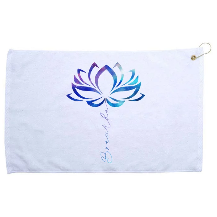 Lotus Flower Yoga Breathe Meditation Gift Peace Love Grommeted Golf Towel