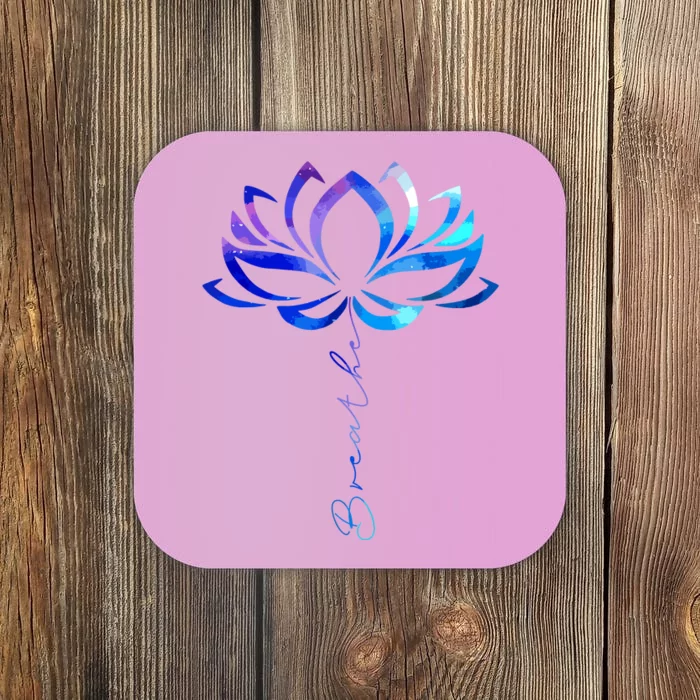 Lotus Flower Yoga Breathe Meditation Gift Peace Love Coaster