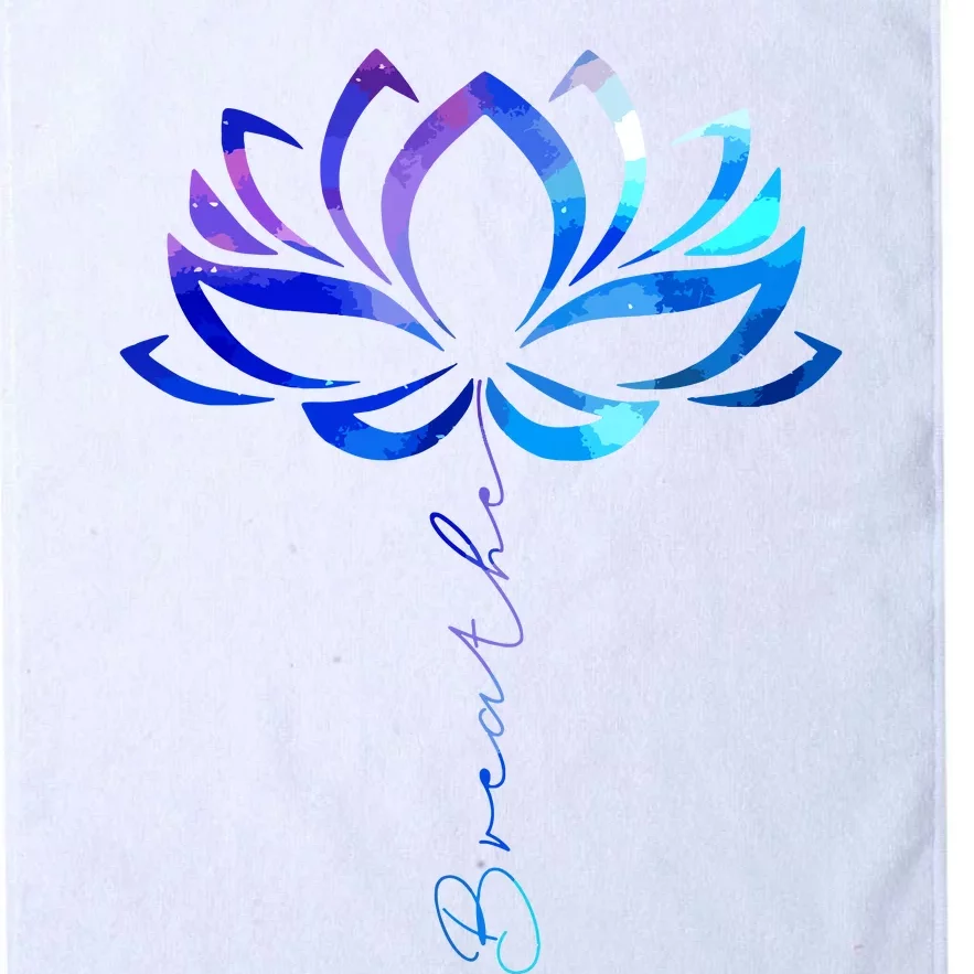 Lotus Flower Yoga Breathe Meditation Gift Peace Love Platinum Collection Golf Towel