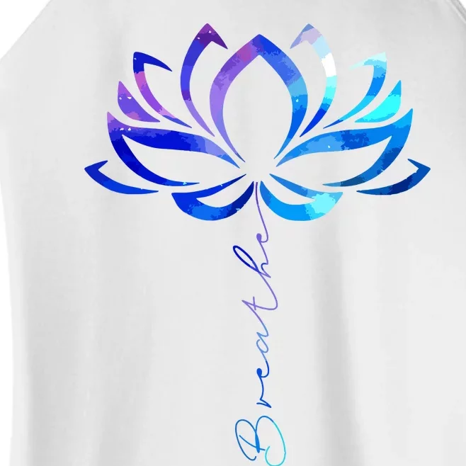 Lotus Flower Yoga Breathe Meditation Gift Peace Love Women’s Perfect Tri Rocker Tank