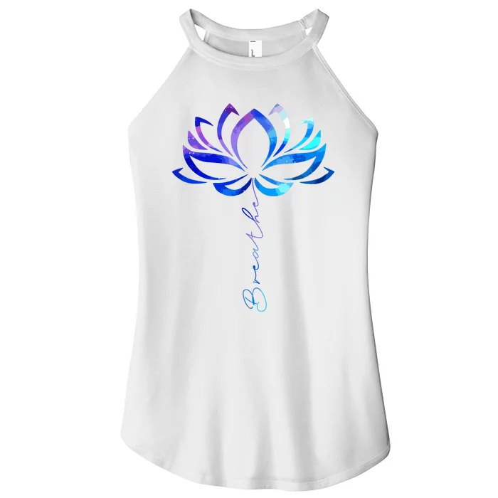 Lotus Flower Yoga Breathe Meditation Gift Peace Love Women’s Perfect Tri Rocker Tank