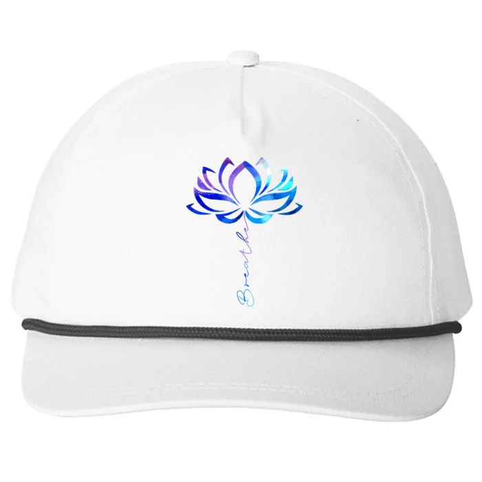 Lotus Flower Yoga Breathe Meditation Gift Peace Love Snapback Five-Panel Rope Hat