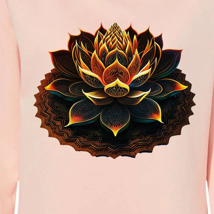 Lotus Flower Yoga Zen Bohemian Namaste Meditation Womens California Wash Sweatshirt