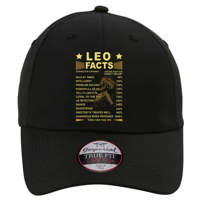 Leo Facts Zodiac Funny Leo Birthday Gift Tee The Original Performance Cap