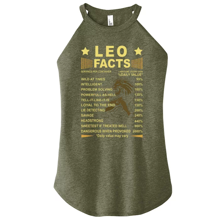 Leo Facts Zodiac Funny Leo Birthday Gift Tee Women’s Perfect Tri Rocker Tank