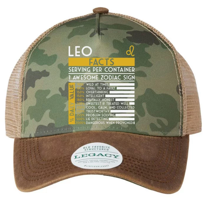 Leo Facts Zodiac Horoscope Funny Astrology Star Sign Legacy Tie Dye Trucker Hat