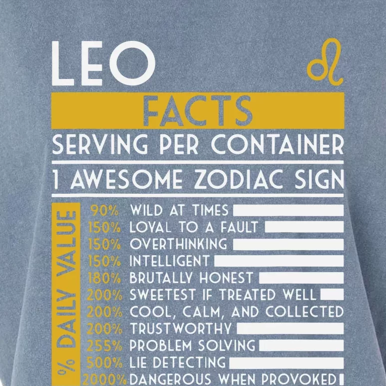 Leo Facts Zodiac Horoscope Funny Astrology Star Sign Garment-Dyed Women's Muscle Tee