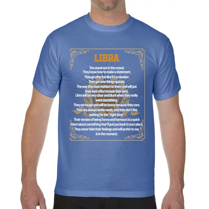 Libra Facts Zodiac Sign Awesome Horoscope Birthday Astrology Great Gift Comfort Colors T-Shirt