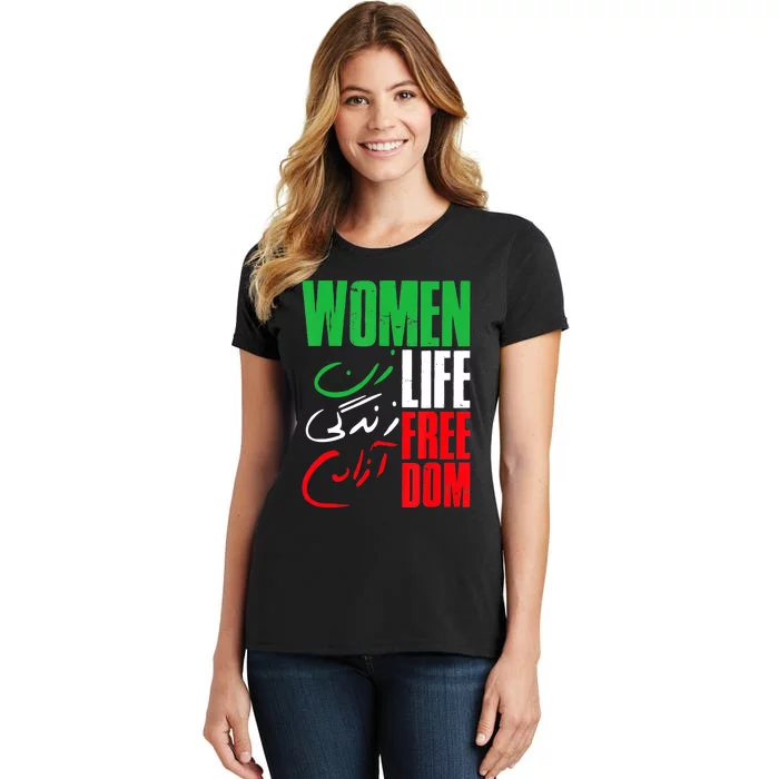 Life Freedom Zan Zendegi Azadi Farsi Support Iran Women's T-Shirt