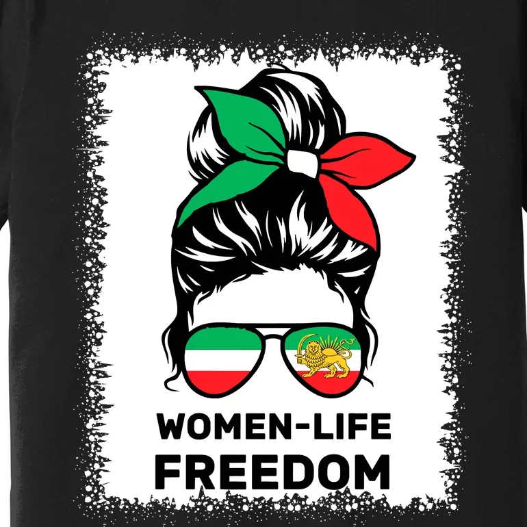 Life Freedom Zan Zendegi Azadi Messy Bun Iran Lion Premium T-Shirt