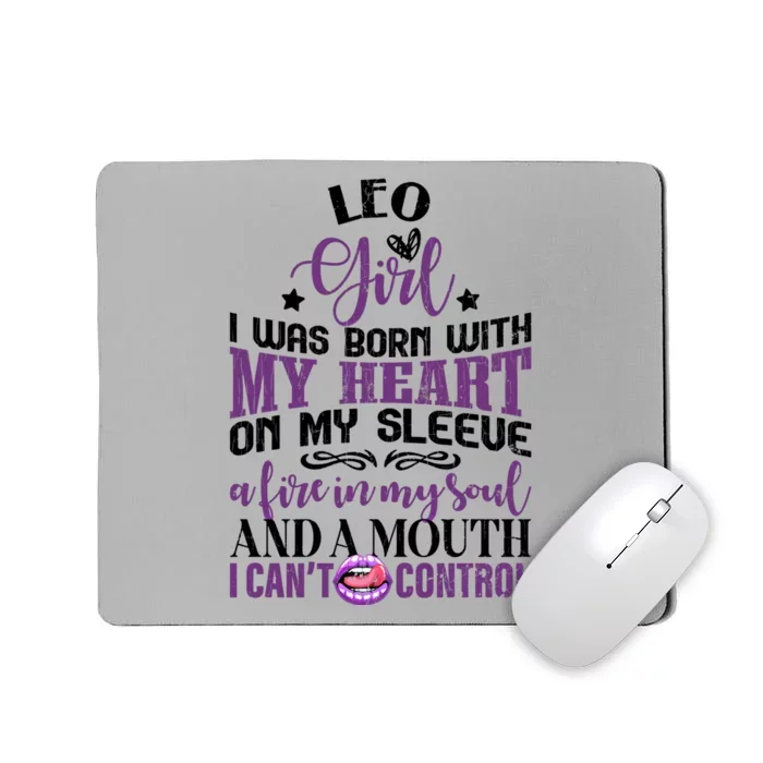 Leo Funny Zodiac Sign Graphic Gift Mousepad