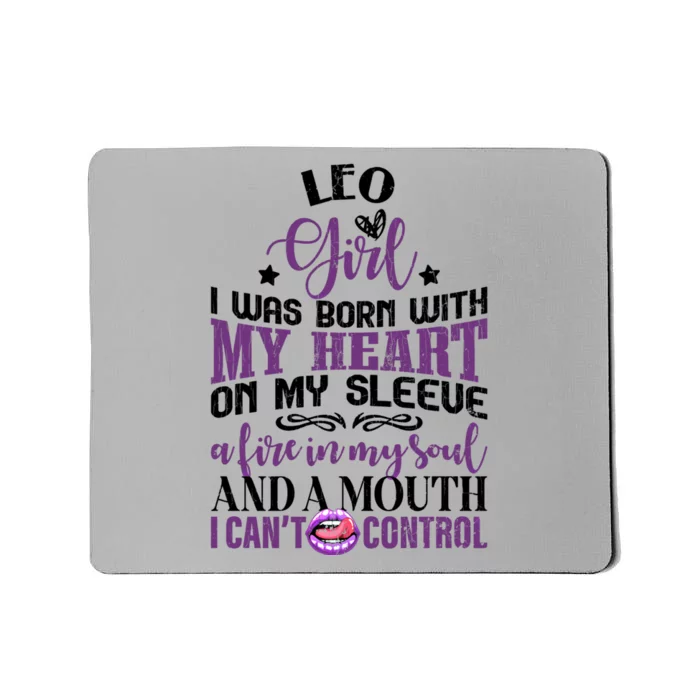 Leo Funny Zodiac Sign Graphic Gift Mousepad