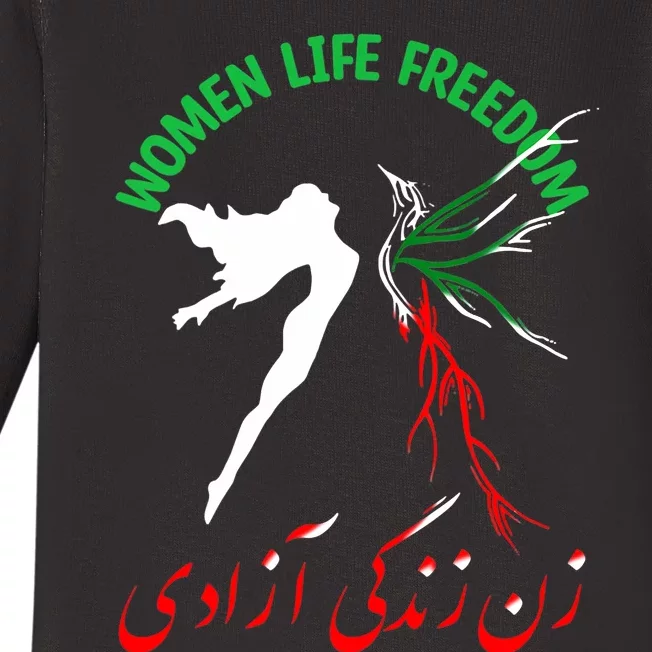 Life Freedom Zan Zendegi Azadi Iran Free Iranian Baby Long Sleeve Bodysuit