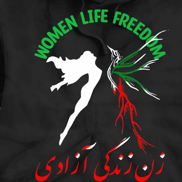 Life Freedom Zan Zendegi Azadi Iran Free Iranian Tie Dye Hoodie