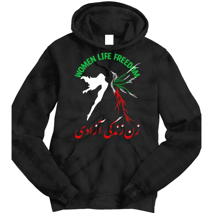 Life Freedom Zan Zendegi Azadi Iran Free Iranian Tie Dye Hoodie