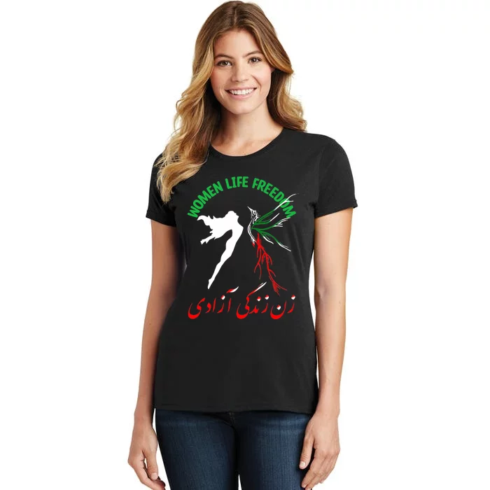 Life Freedom Zan Zendegi Azadi Iran Free Iranian Women's T-Shirt