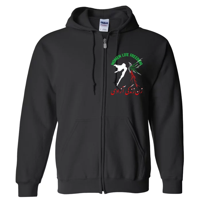 Life Freedom Zan Zendegi Azadi Iran Free Iranian Full Zip Hoodie