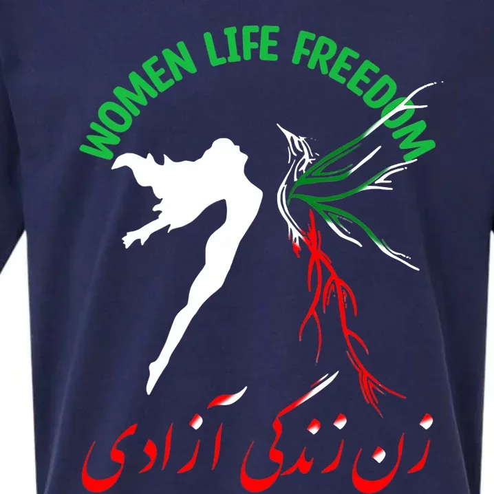 Life Freedom Zan Zendegi Azadi Iran Free Iranian Sueded Cloud Jersey T-Shirt