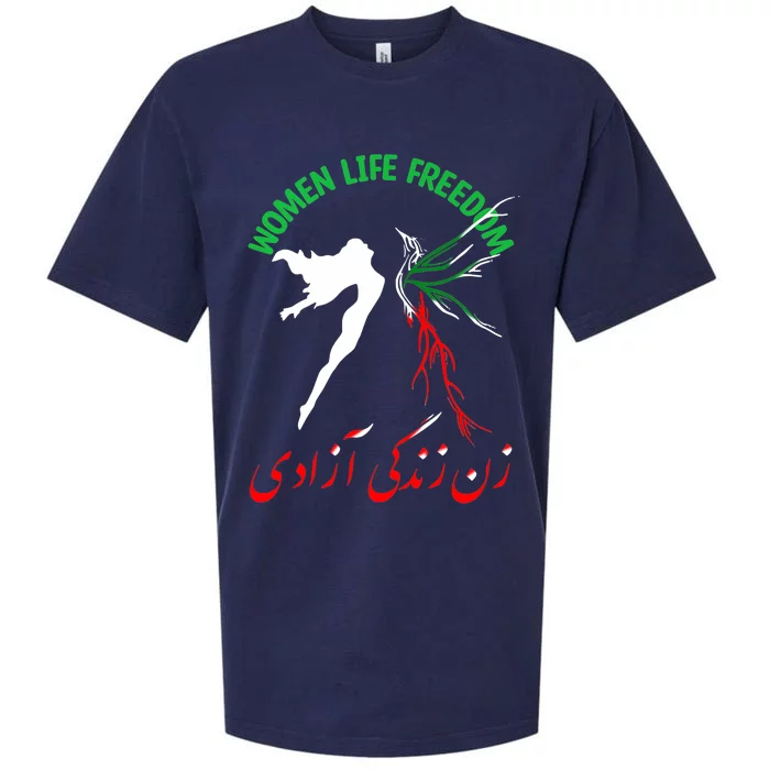 Life Freedom Zan Zendegi Azadi Iran Free Iranian Sueded Cloud Jersey T-Shirt