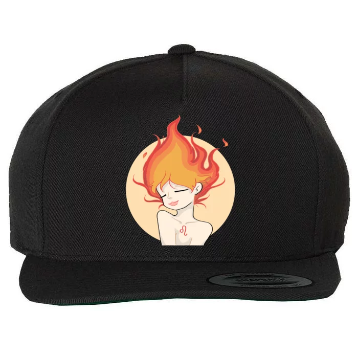 Leo Fire Zodiac Horoscope Astrology Cute Gift Wool Snapback Cap