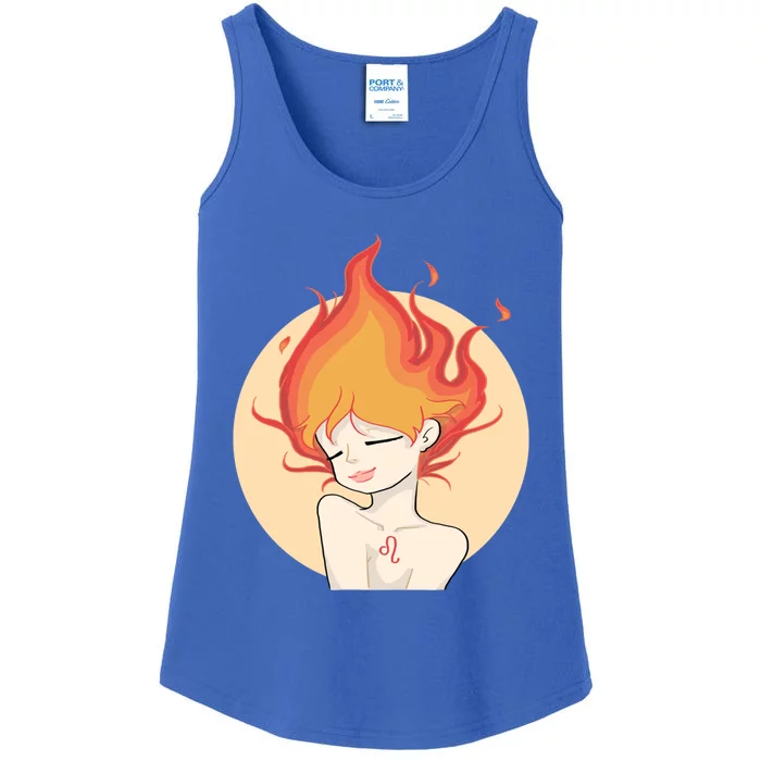 Leo Fire Zodiac Horoscope Astrology Cute Gift Ladies Essential Tank