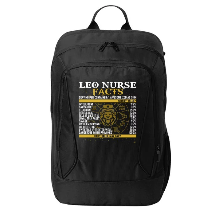 Leo Facts Zodiac Signs A Nutritional Facts For Nurses Gift City Backpack