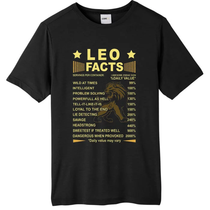 Leo Facts Zodiac Funny Leo Birthday Gift Tee ChromaSoft Performance T-Shirt