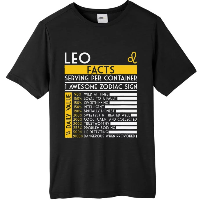 Leo Facts Zodiac Horoscope Funny Astrology Star Sign ChromaSoft Performance T-Shirt