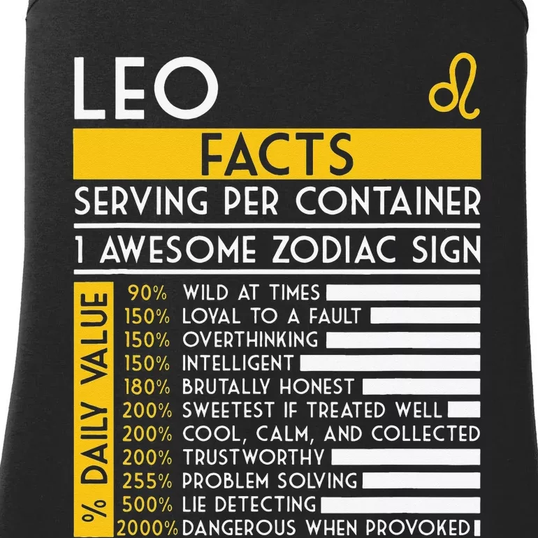 Leo Facts Zodiac Horoscope Funny Astrology Star Sign Ladies Essential Tank