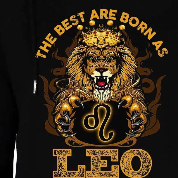 Lion graphic art July August Birthday design Leo Zodiac sign Womens Funnel Neck Pullover Hood