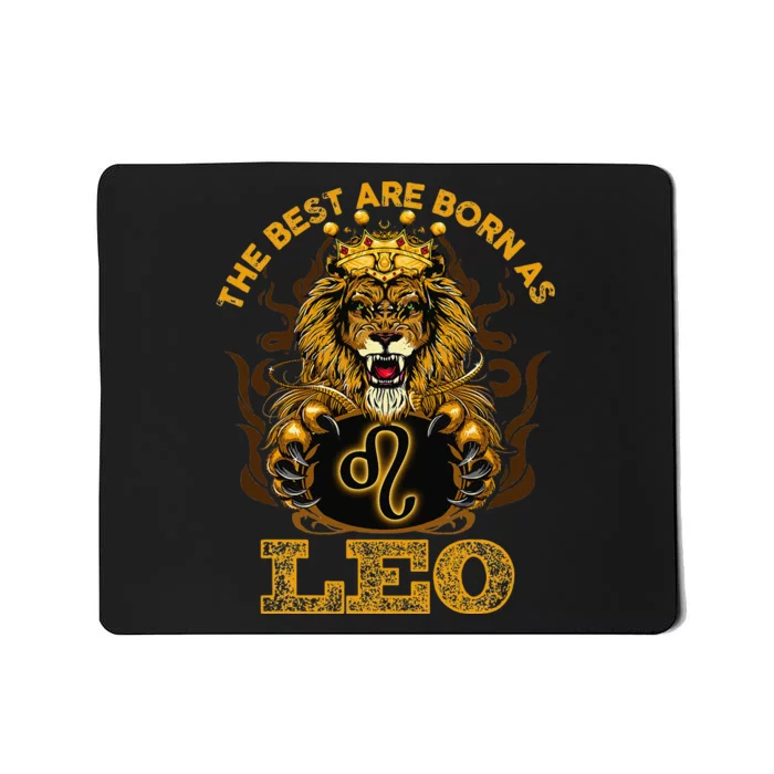 Lion graphic art July August Birthday design Leo Zodiac sign Mousepad