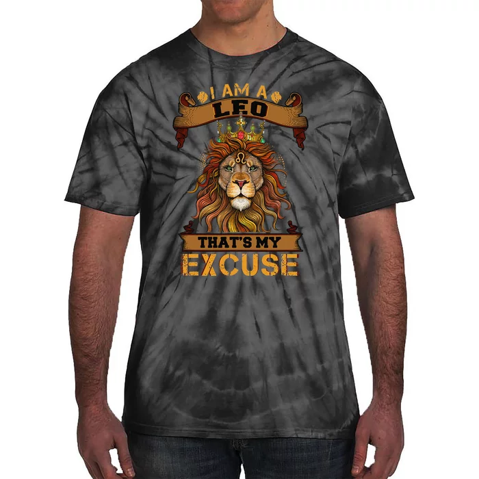 Lion graphic art July August Birthday Gifts Leo Zodiac sign Tie-Dye T-Shirt