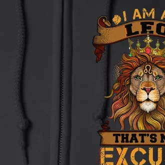 Lion graphic art July August Birthday Gifts Leo Zodiac sign Full Zip Hoodie