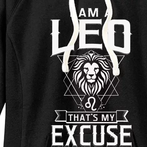 Lion graphic art July August Birthday Gifts Leo Zodiac sign Women's Fleece Hoodie