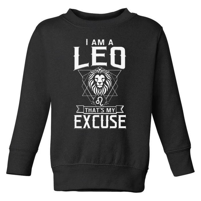 Lion graphic art July August Birthday Gifts Leo Zodiac sign Toddler Sweatshirt