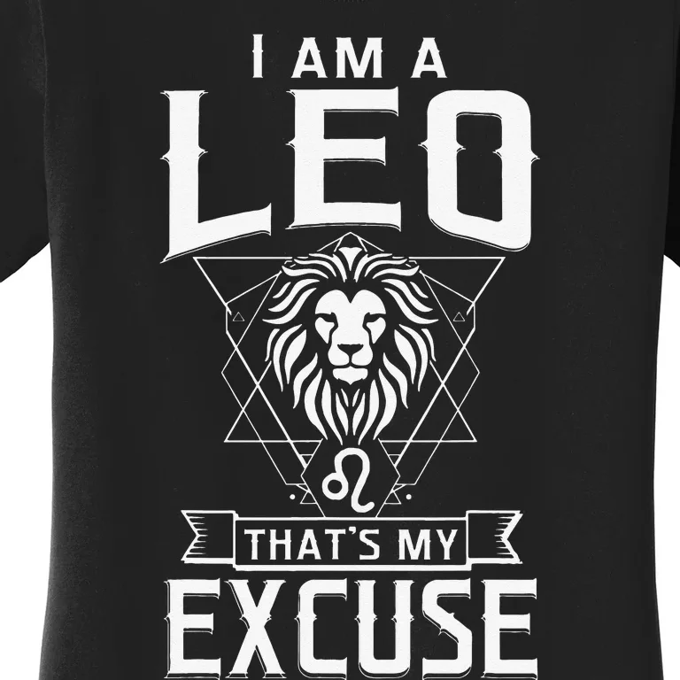 Lion graphic art July August Birthday Gifts Leo Zodiac sign Women's T-Shirt