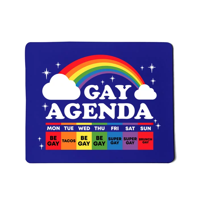 Lesbian Gay Agenda Rainbow Lgbt Pride Month Funny Lgbtq Ally Gift Mousepad