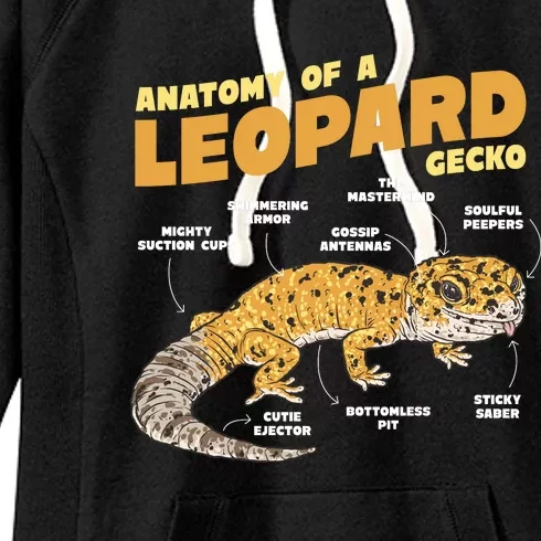 Leopard Gecko Anatomy Women's Fleece Hoodie