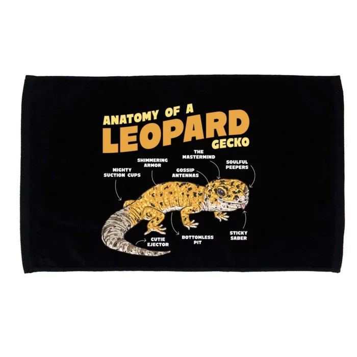 Leopard Gecko Anatomy Microfiber Hand Towel