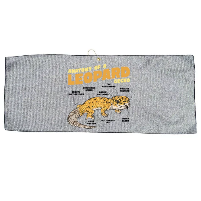 Leopard Gecko Anatomy Large Microfiber Waffle Golf Towel