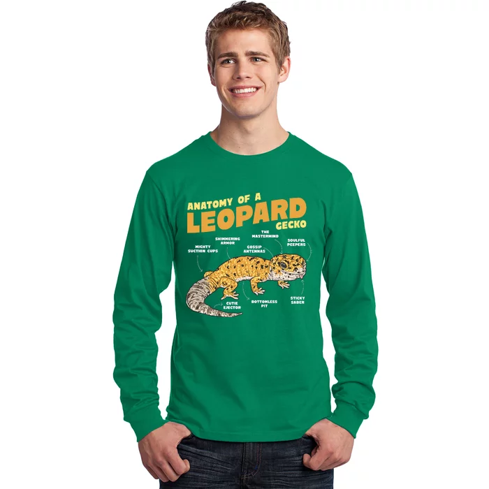 Leopard Gecko Anatomy Long Sleeve Shirt