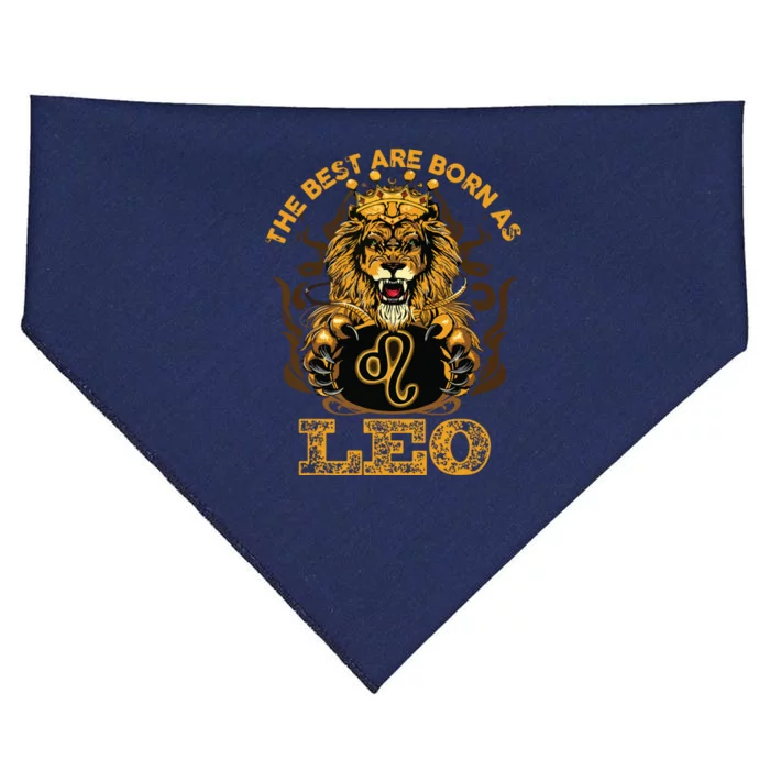 Lion Graphic Art July August Birthday Design Leo Zodiac Sign USA-Made Doggie Bandana