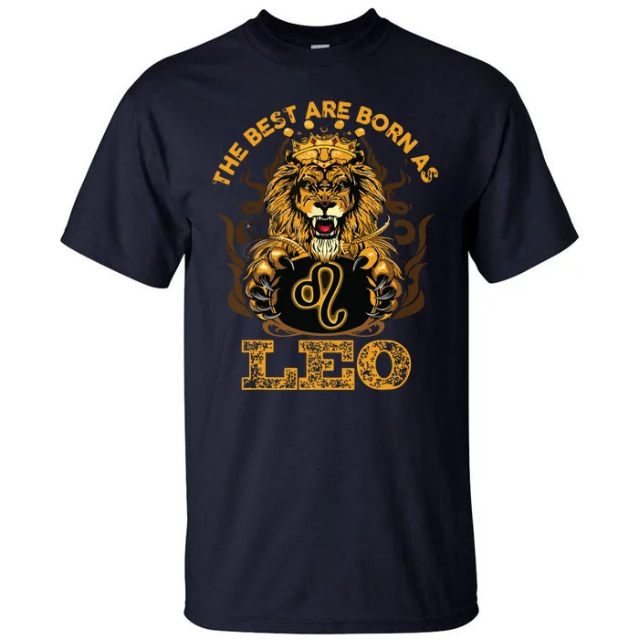 Lion Graphic Art July August Birthday Design Leo Zodiac Sign Tall T-Shirt