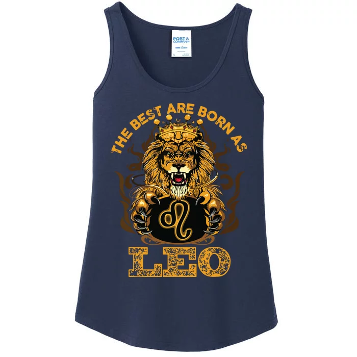 Lion Graphic Art July August Birthday Design Leo Zodiac Sign Ladies Essential Tank