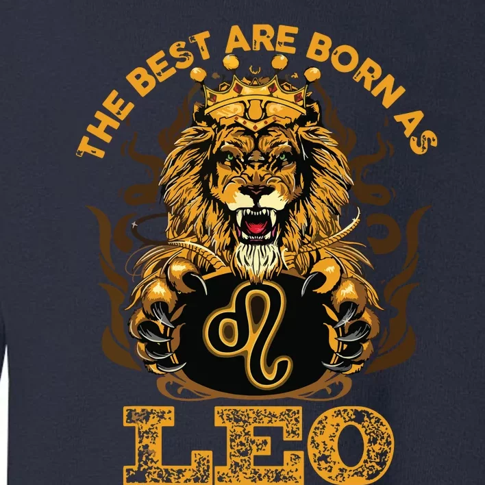 Lion Graphic Art July August Birthday Design Leo Zodiac Sign Toddler Sweatshirt