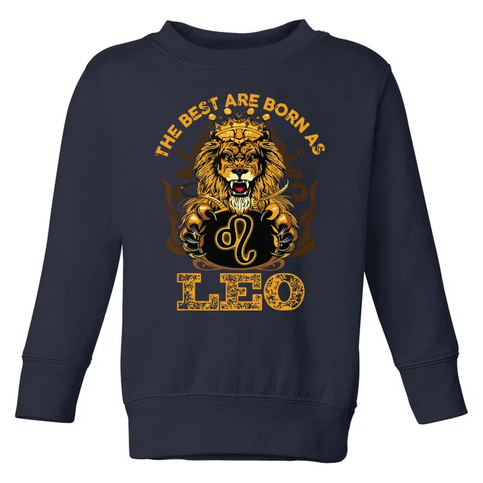 Lion Graphic Art July August Birthday Design Leo Zodiac Sign Toddler Sweatshirt