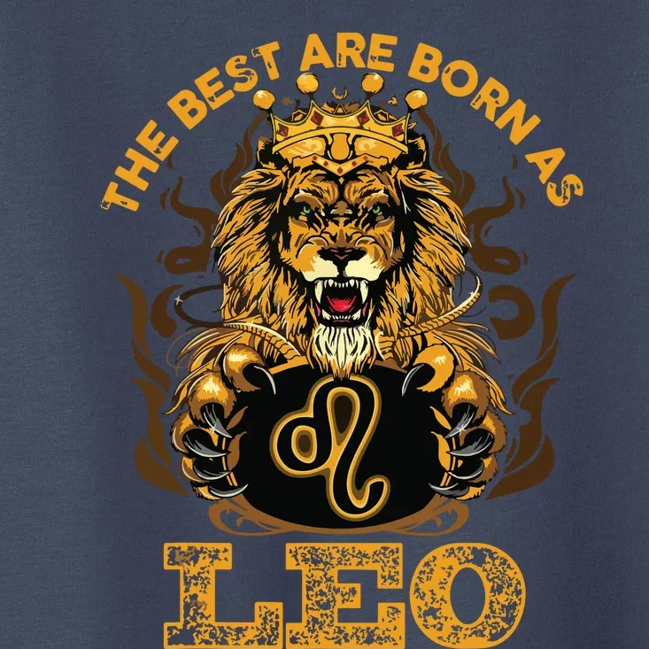 Lion Graphic Art July August Birthday Design Leo Zodiac Sign Toddler T-Shirt